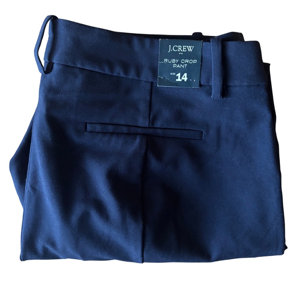 J. Crew Factory Navy Ruby Crop Pant, Size 14-NWT!